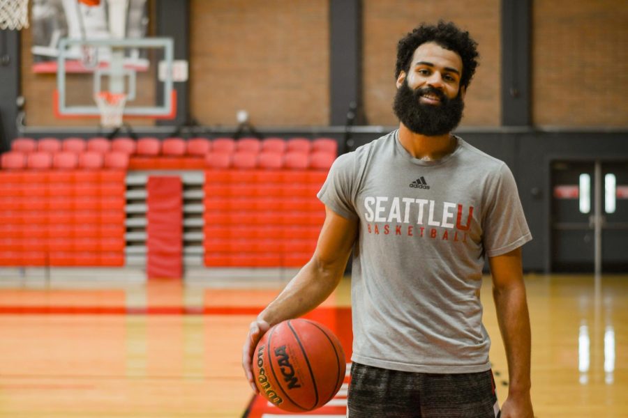 WAC Player of the Week, Cameron Tyson, after basketball practice at the Redhawk Center. 