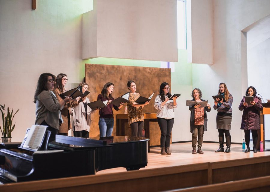 MUSING open practice ahead of their concert in the Chapel of St. Ignatius. 